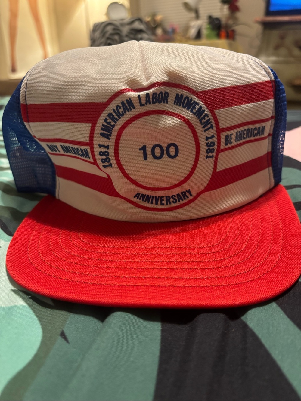 100th Anniversary Trucker Cap - Red, White & Blue
